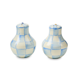 Mackenzie-Childs sky check salt & pepper shakers