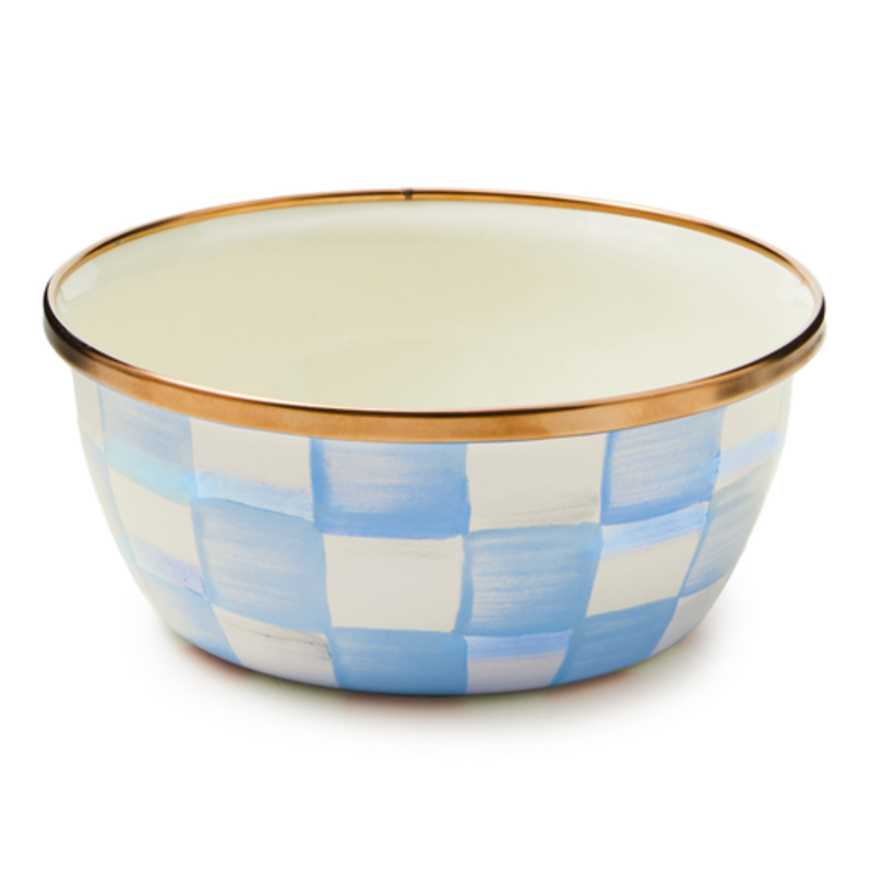 Mackenzie-Childs sky check pinch bowl