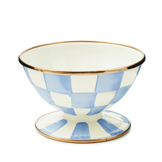 Mackenzie-Childs sky check ice cream dish