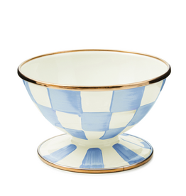 Mackenzie-Childs sky check ice cream dish