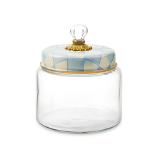 Mackenzie-Childs sky check medium kitchen canister