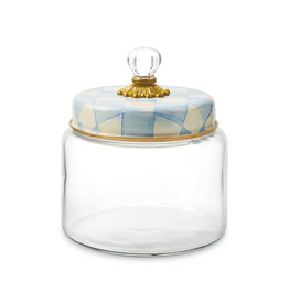 Mackenzie-Childs sky check medium kitchen canister