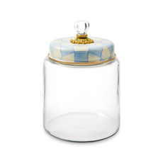 Mackenzie-Childs sky check large kitchen canister
