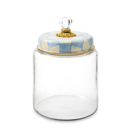 Mackenzie-Childs sky check large kitchen canister