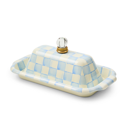 Mackenzie-Childs sky check butter box