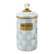 Mackenzie-Childs sky check large canister