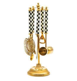 Mackenzie-Childs Courtly check Gold Bar Tool Set