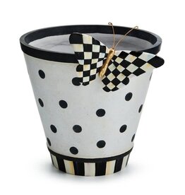 Mackenzie-Childs courtly check butterfly planter