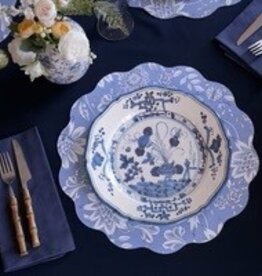 Beatriz Ball VIDA Faenza 11"" Dinner Plate Set of 4 (White and Blue)