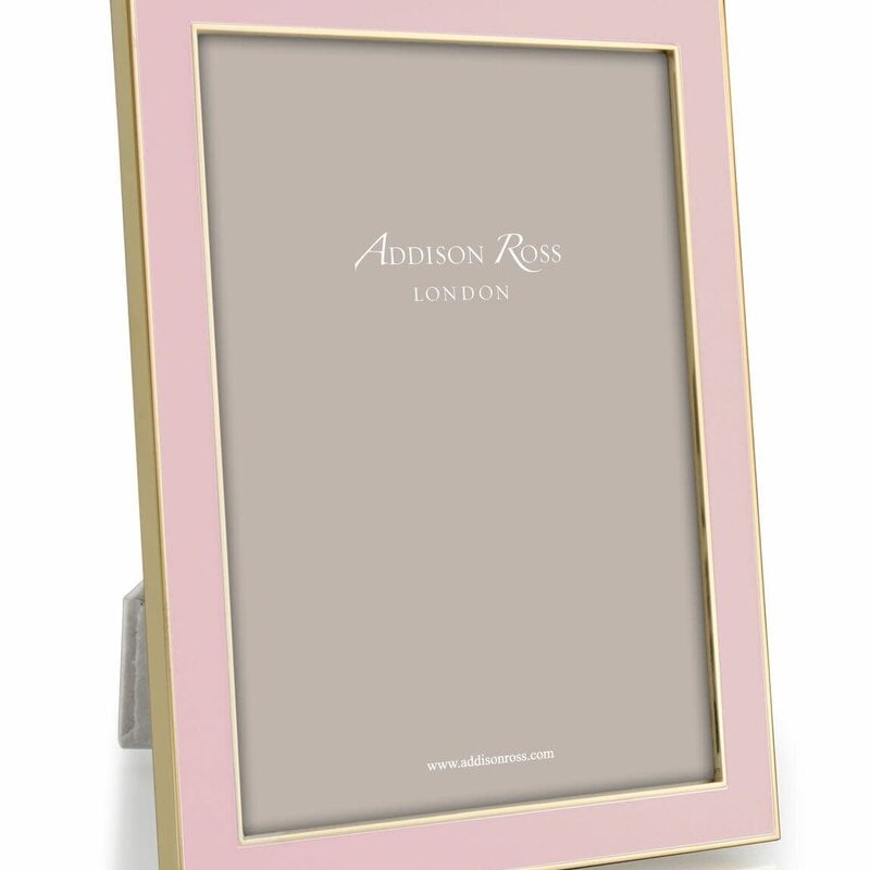 Addison Ross Pale Pink Enamel & Gold Frame 4 x 6 in