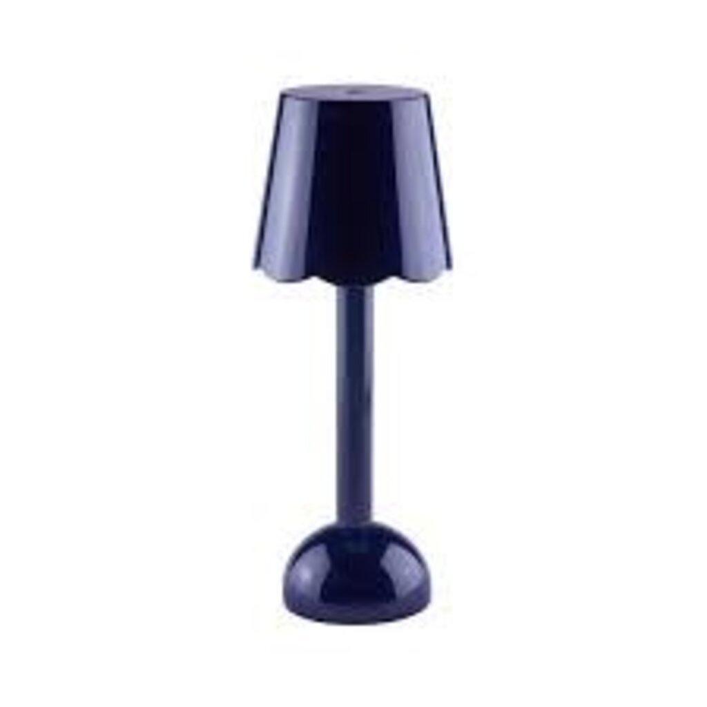 Addison Ross Scallop LED Lamp Navy 28cm