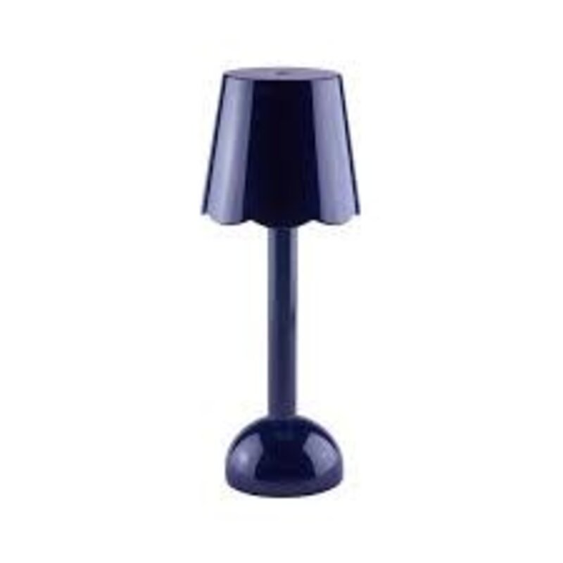 Addison Ross Scallop LED Lamp Navy 28cm