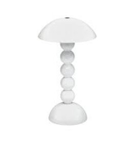 Addison Ross White Lacquer Rechargeable Bobbin LED Lamp