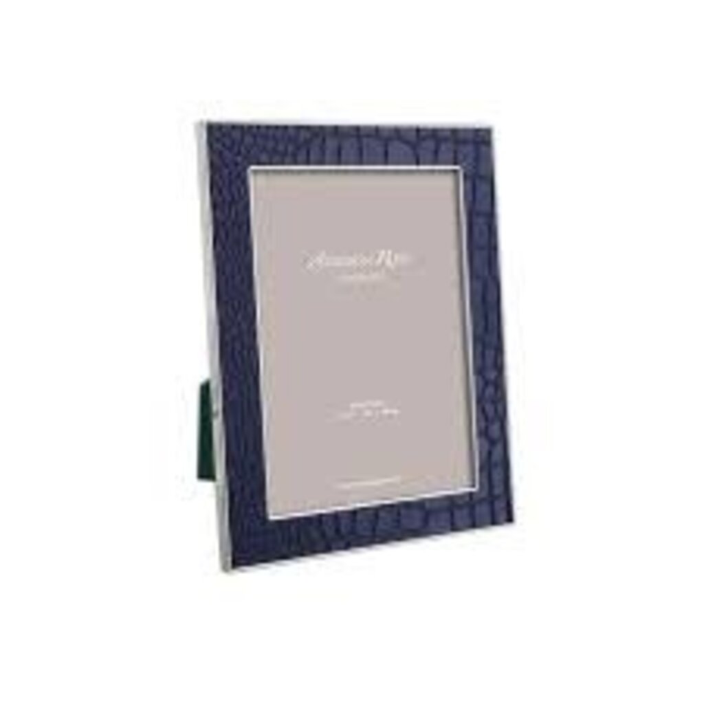 Addison Ross Blue Croc & Silver Frame