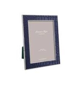 Addison Ross Blue Croc & Silver Frame