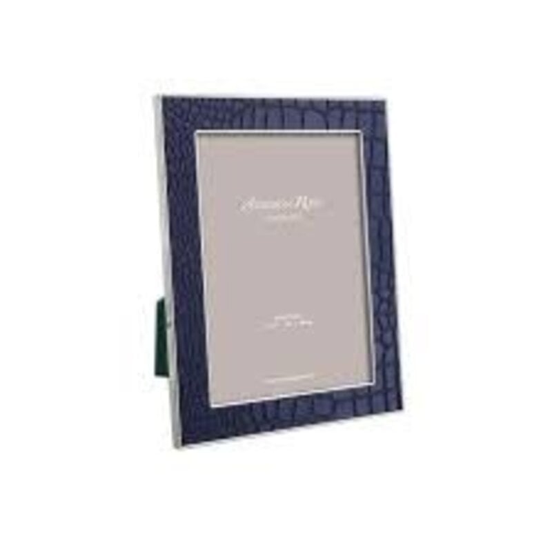 Addison Ross Blue Croc & Silver Frame