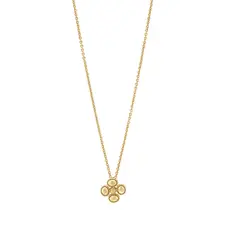 CAPUCINE DE WULF Berry Clover Station Necklace, 16"+2" - Gold