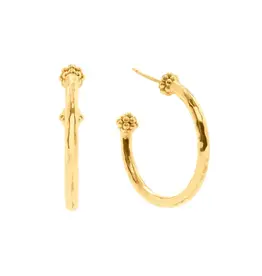Berry Medium Hoop Earrings in Gold
