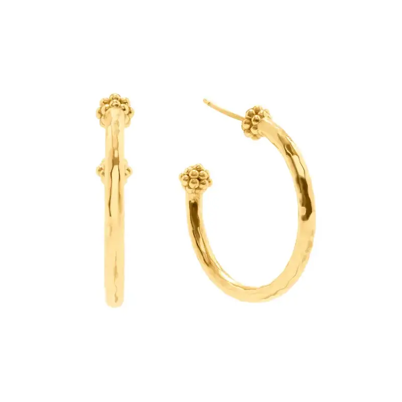 Berry Medium Hoop Earrings in Gold