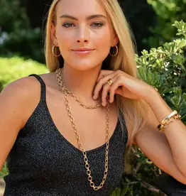 CAPUCINE DE WULF Cleopatra Small Link Necklace, 16"+2" - Gold