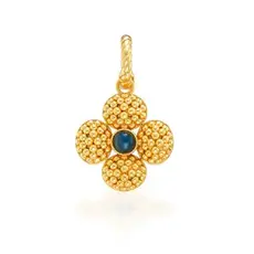 CAPUCINE DE WULF Berry Clover Double Sided Pendant - Blue Labradori