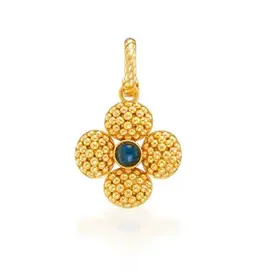 CAPUCINE DE WULF Berry Clover Double Sided Pendant - Blue Labradori