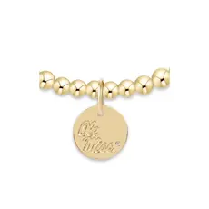 enewton ECOLLEGIATE CLASSIC GOLD 3MM BRACELET - OLE MISS DISC