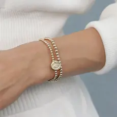 enewton ECOLLEGIATE EXTENDS CLASSIC GOLD 3MM BRACELET - UGA DISC