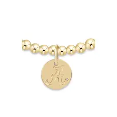 enewton ECOLLEGIATE CLASSIC GOLD 3MM BRACELET - ALABAMA DISC