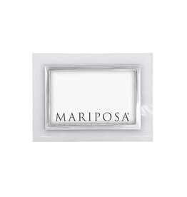 Mariposa White with Metal Inner Border 4 x 6 Frame