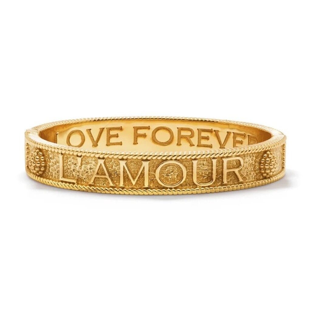 CAPUCINE DE WULF L'Amour Toujour Hinged Bangle - Gold