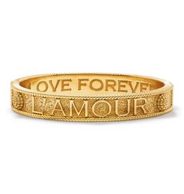 CAPUCINE DE WULF L'Amour Toujour Hinged Bangle - Gold