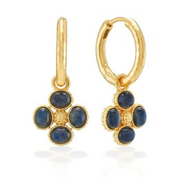 CAPUCINE DE WULF Berry Clover Hoop Earrings with Double Sided Charm