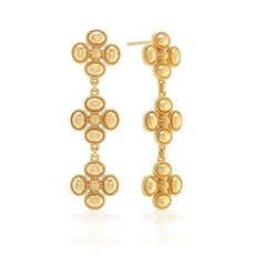 CAPUCINE DE WULF Berry Clover Linear Earrings - Gold