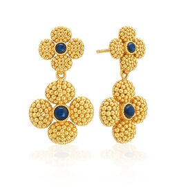CAPUCINE DE WULF Berry Clover Convertible Duo Earrings - Blue Labra