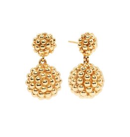 CAPUCINE DE WULF Berry Double Drop Earrings in Gold