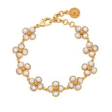 CAPUCINE DE WULF Berry Clover Link Bracelet 7"+2" - MOP