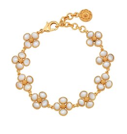 CAPUCINE DE WULF Berry Clover Link Bracelet 7"+2" - MOP