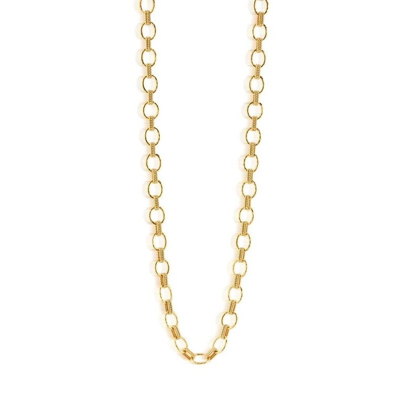 CAPUCINE DE WULF Cleopatra Small Link Necklace, Gold