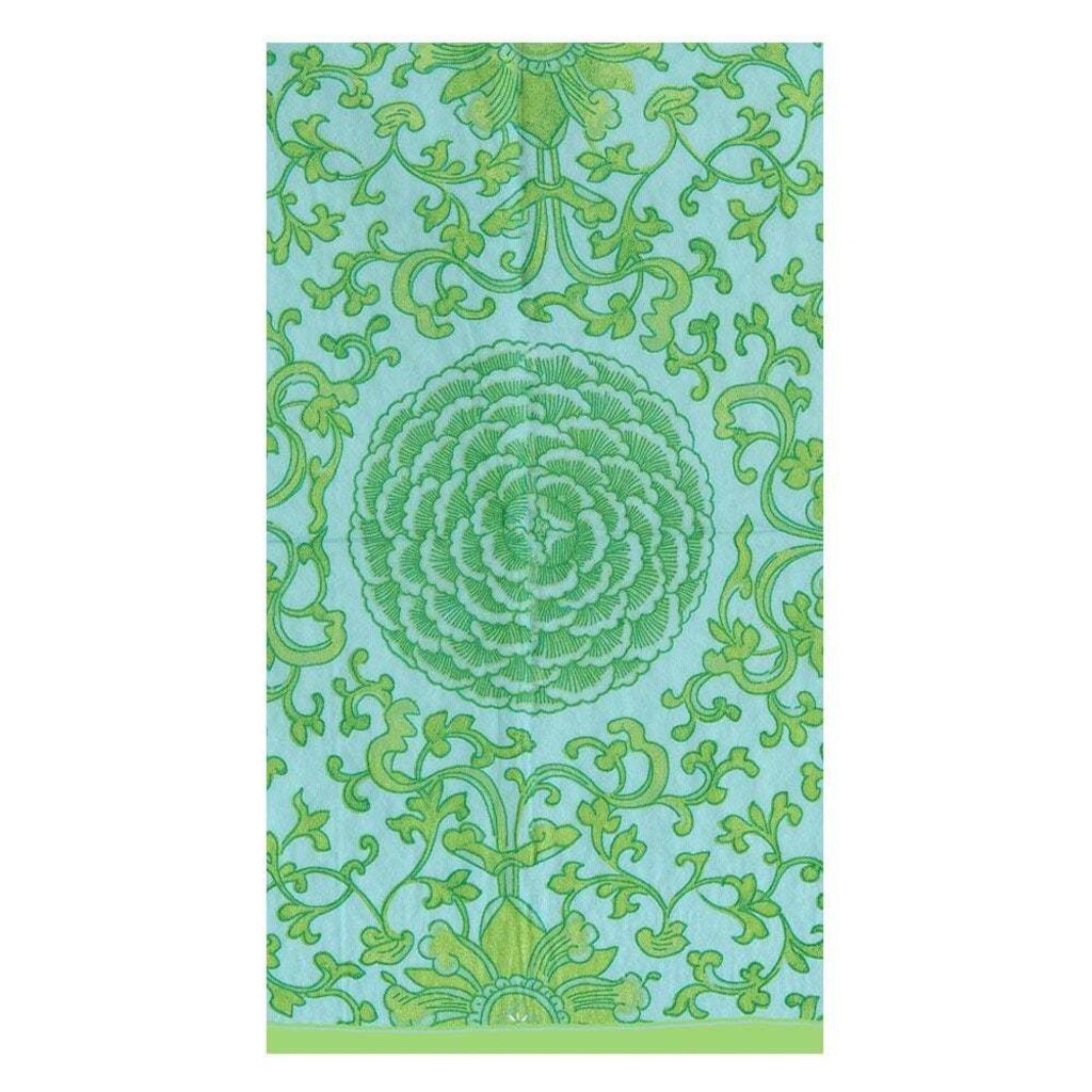 Indigo Garden Jade / Turq Guest Towel