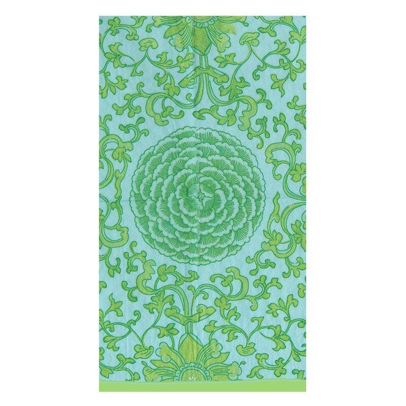 Indigo Garden Jade / Turq Guest Towel