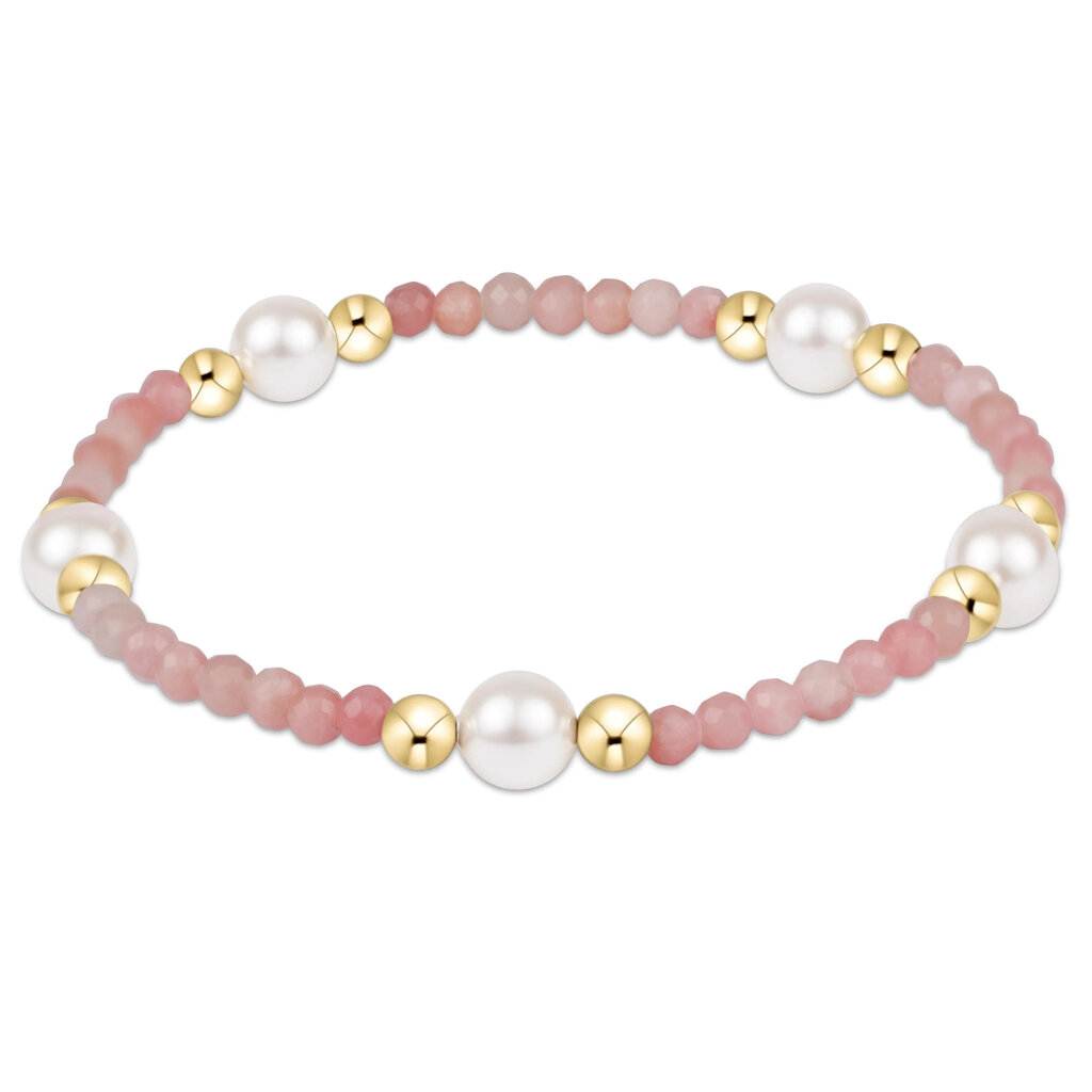 ENewton Design PURPOSE PEARL 6MM GEM BRACELET - PINK OPAL