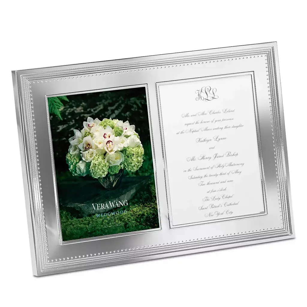 Vera Wang Grosgrain Double Invitation Picture Frame, 5x7