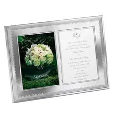Vera Wang Grosgrain Double Invitation Picture Frame, 5x7