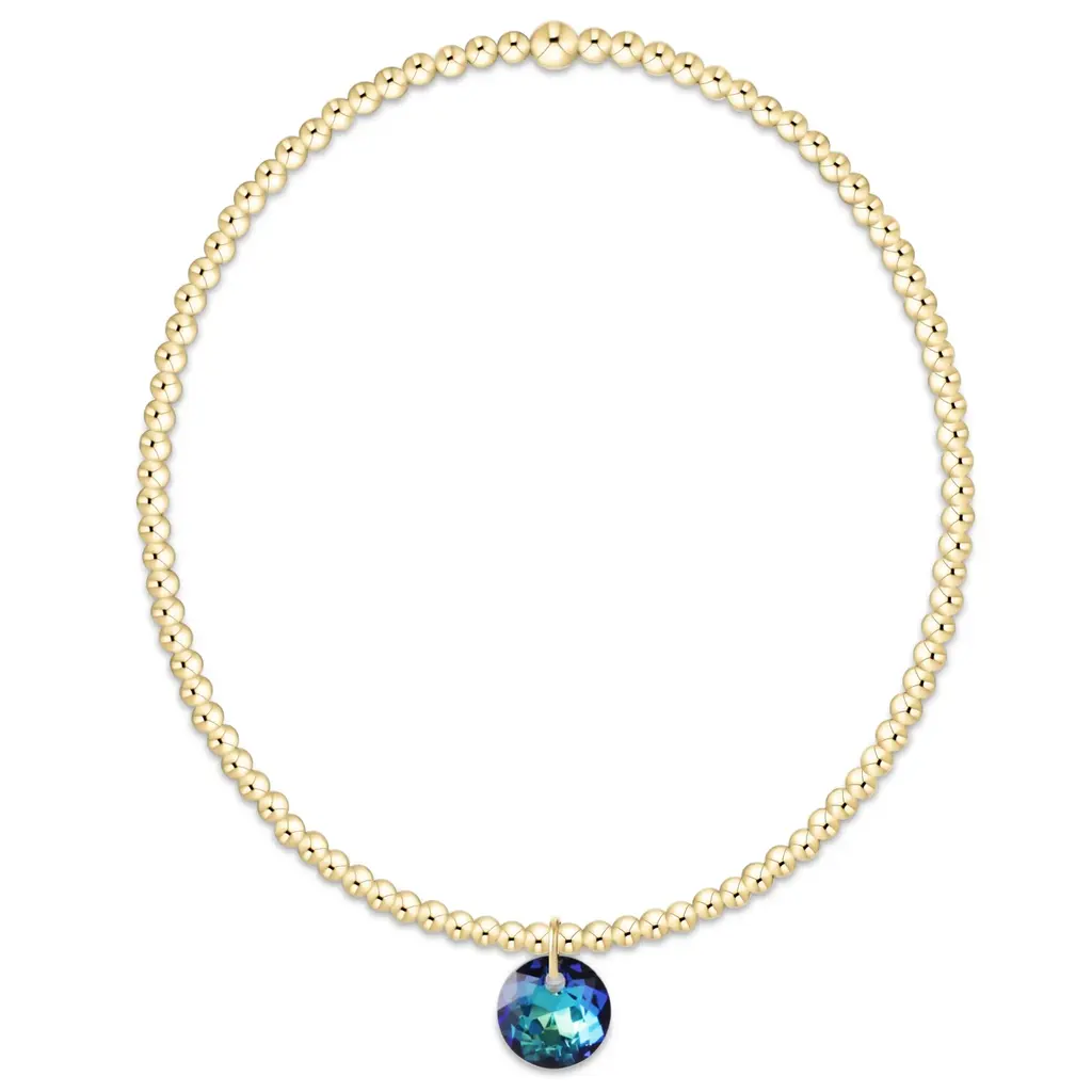 enewton Classic Gold 2mm Bracelet - Reflection Small Charm