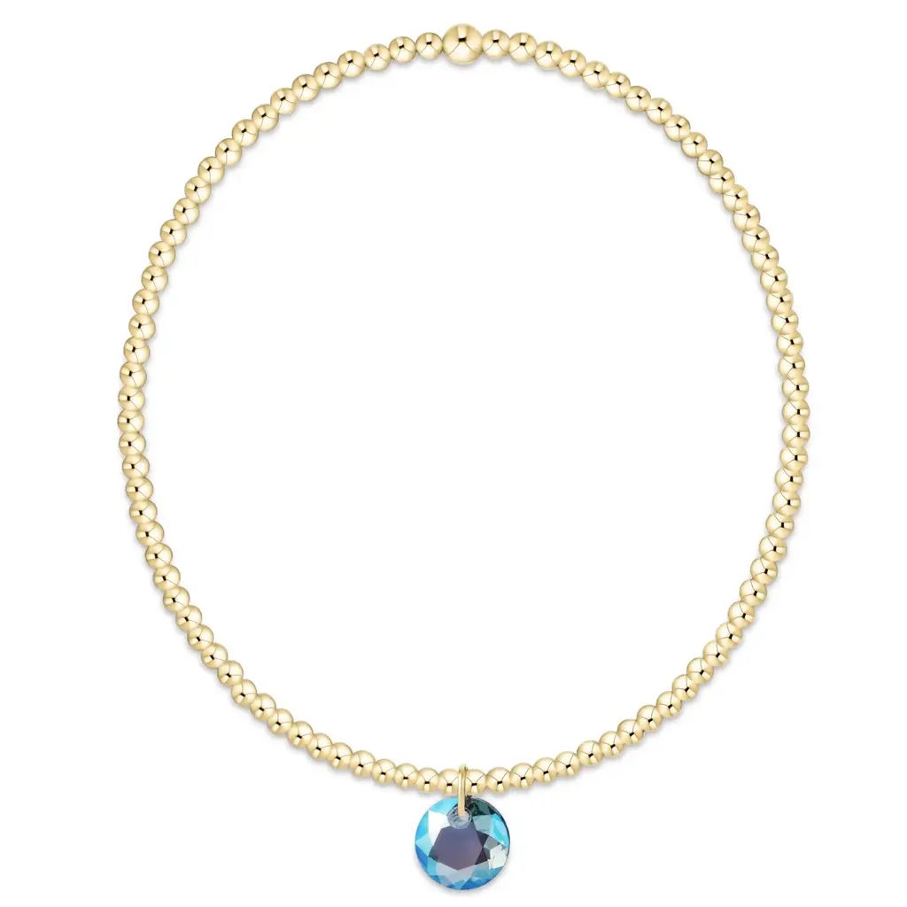 enewton Classic Gold 2mm Bracelet - Reflection Small Charm