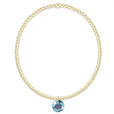 enewton Classic Gold 2mm Bracelet - Reflection Small Charm