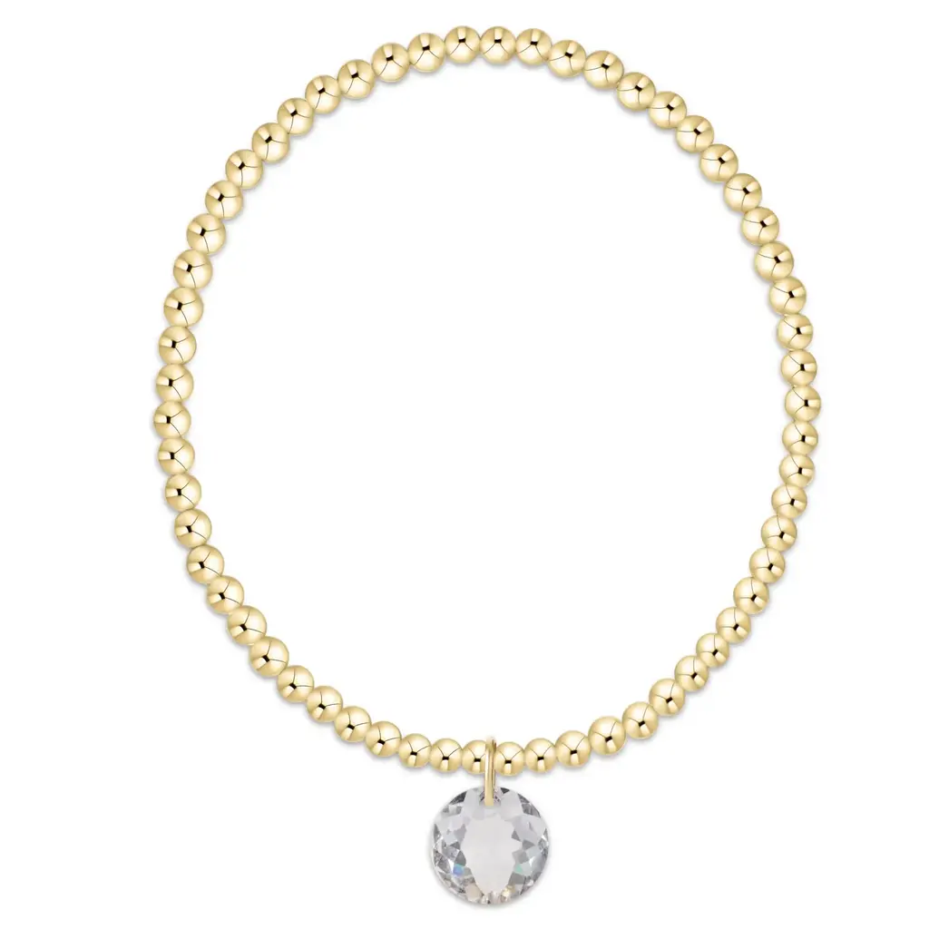enewton Classic Gold 3mm Bracelet - Reflection Charm