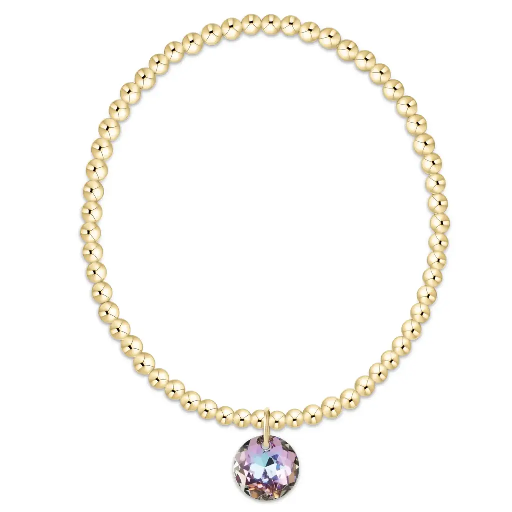 enewton Classic Gold 3mm Bracelet - Reflection Charm