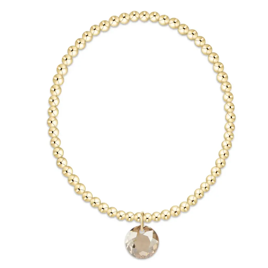enewton Classic Gold 3mm Bracelet - Reflection Charm
